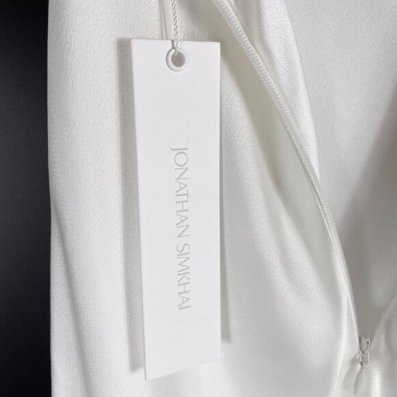 Jonathan Simkhai Nellie Slip Dress White Cowl Neck Sleeveless Midi Sz‎ 0 - Picture 12 of 12